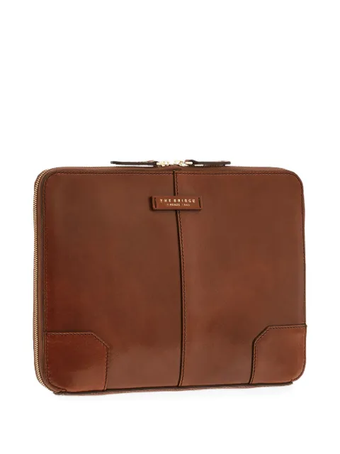 The Bridge Vespucci logo-plaque leather document holder