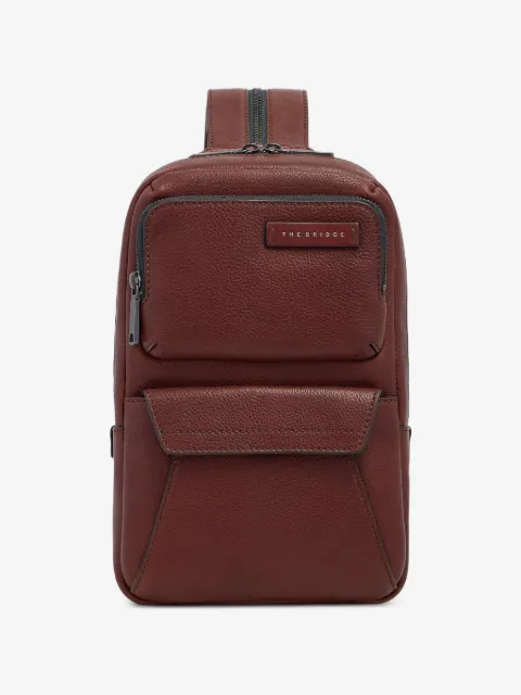 The Bridge mochila de piel con cierre de cierre
