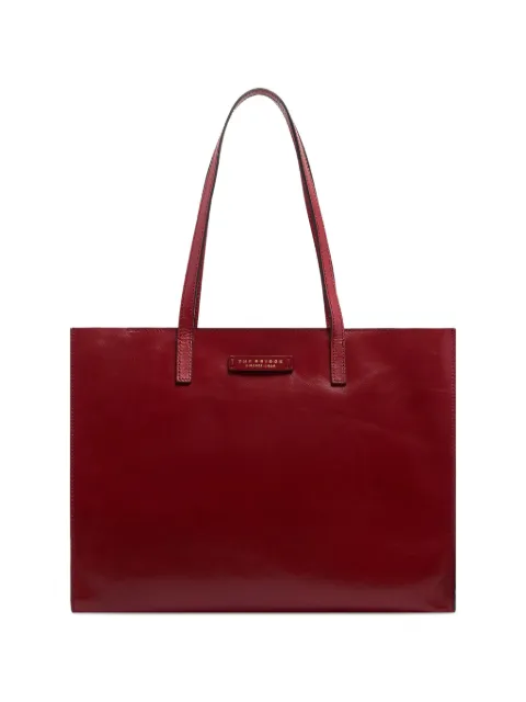 The Bridge logo-plaque leather tote bag