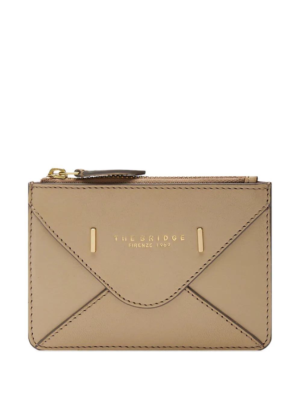 The Bridge envelope-style leather card holder - Toni neutri