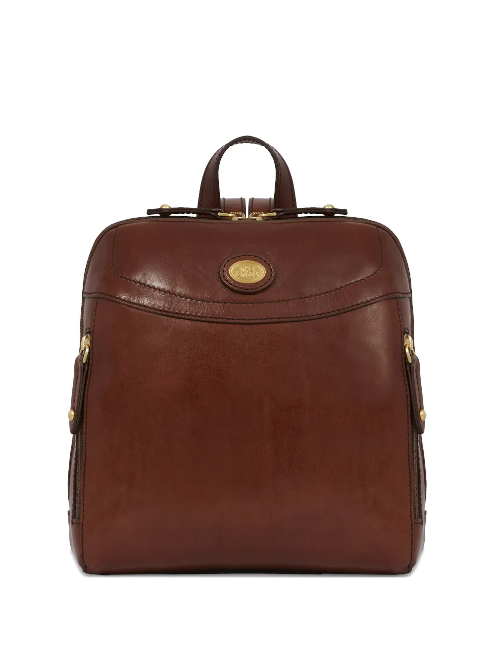 The Bridge leather zip-fastening backpack - Braun