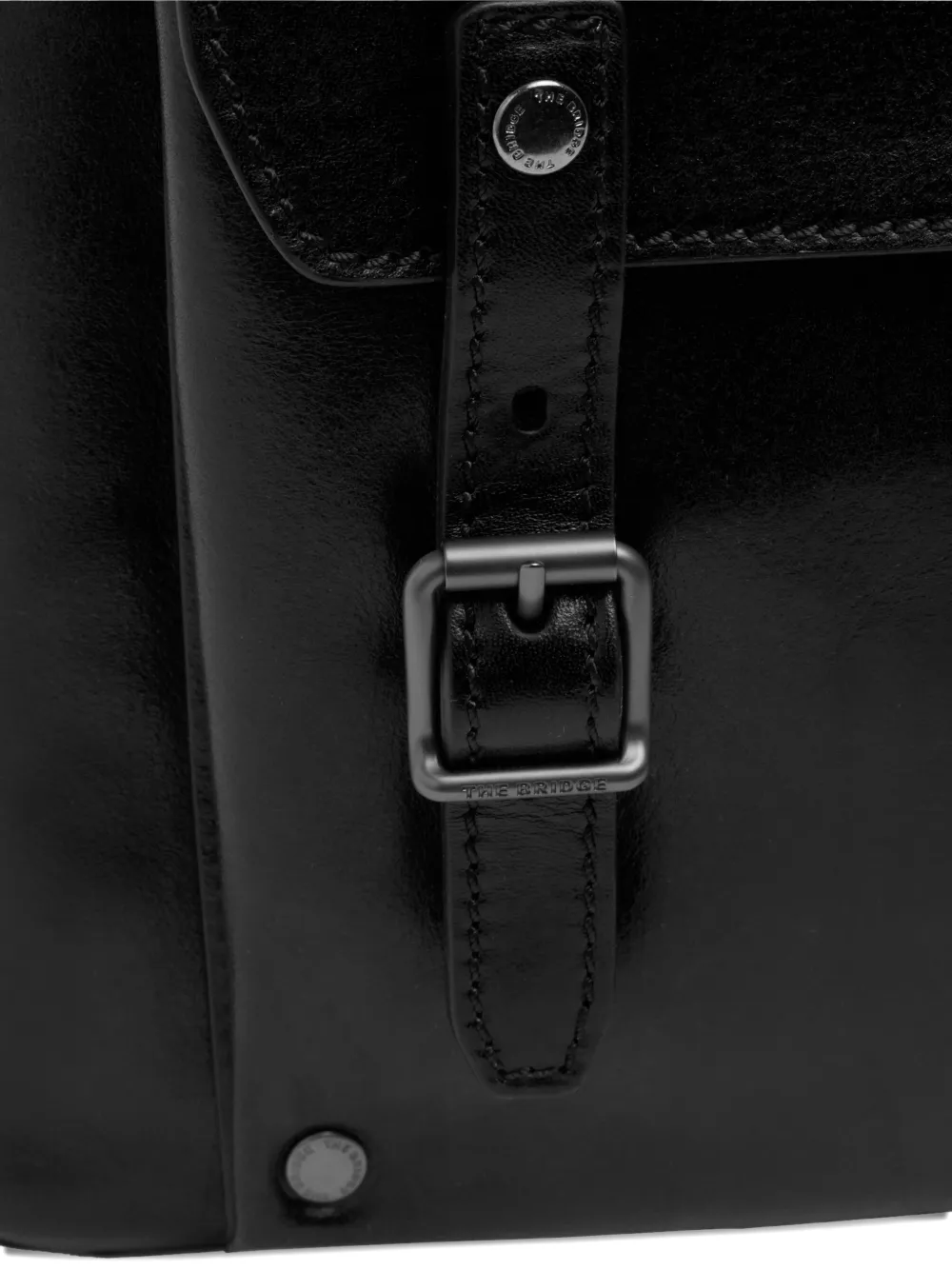 The Bridge Rugzak met gespdetail Zwart