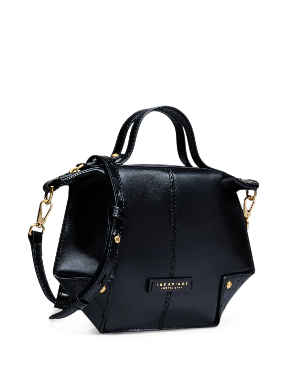 The Bridge Zip-fastening Leather Tote Bag In Black