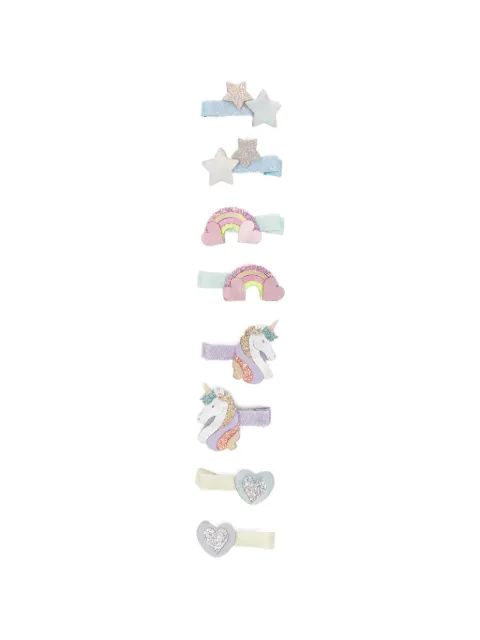 mimi & lula glitter-embellished unicorn hair clips