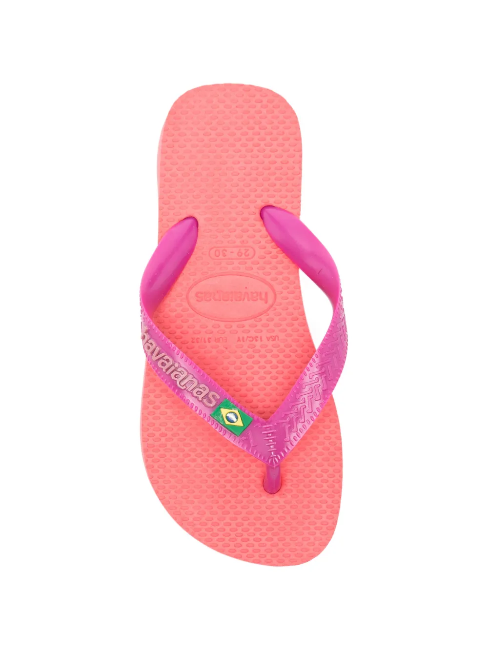 Havaianas Kids Brazil logo-patch flip flops Roze