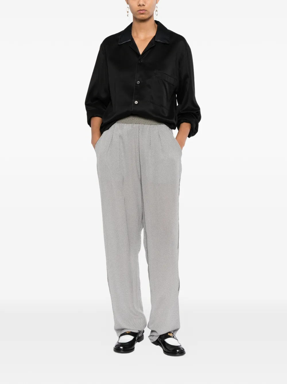 TOM FORD Broek met rasterpatroon Zwart