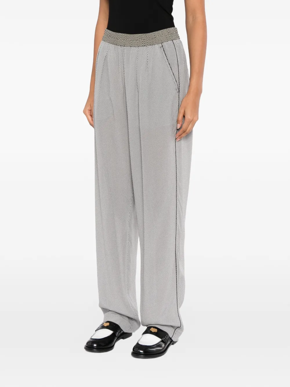 TOM FORD Broek met rasterpatroon Zwart