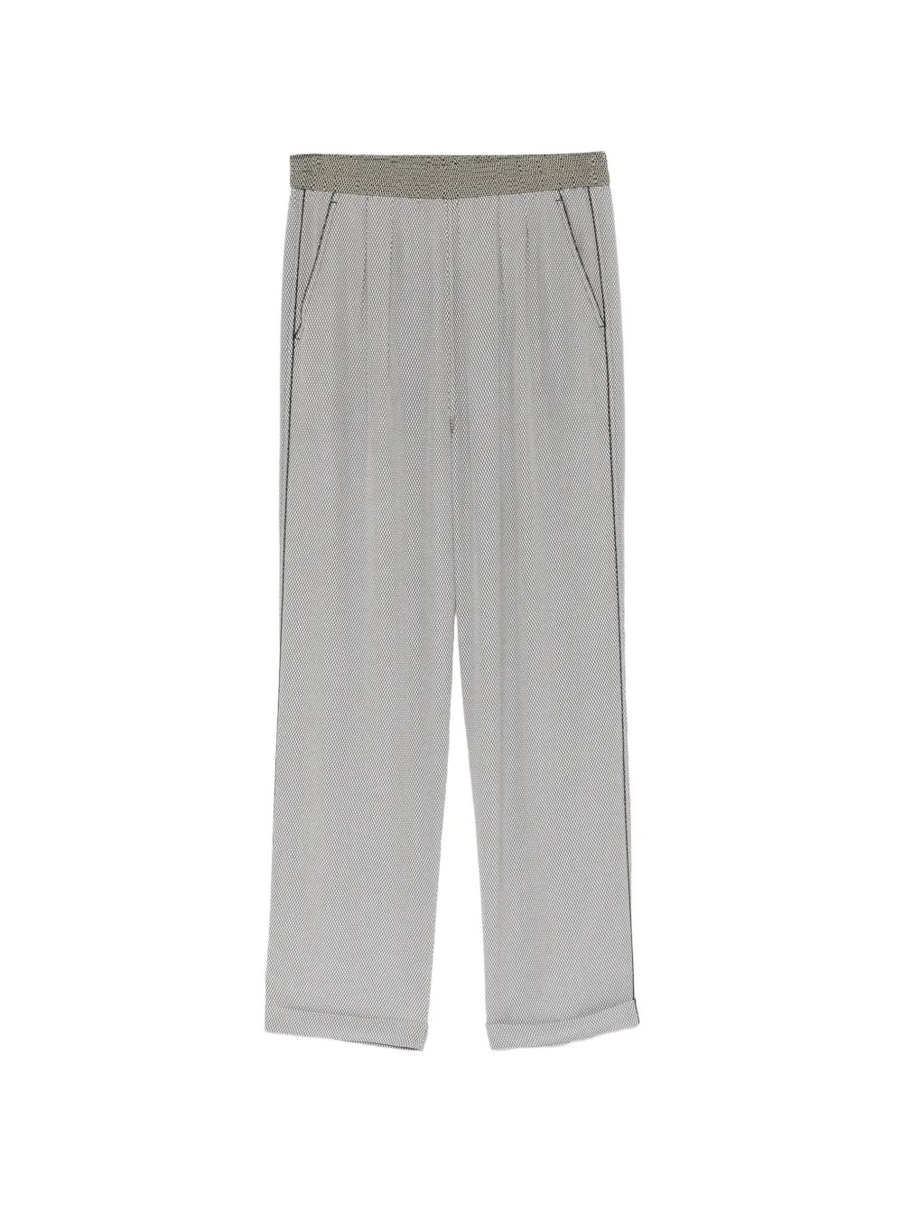 TOM FORD grid pattern trousers - Nero