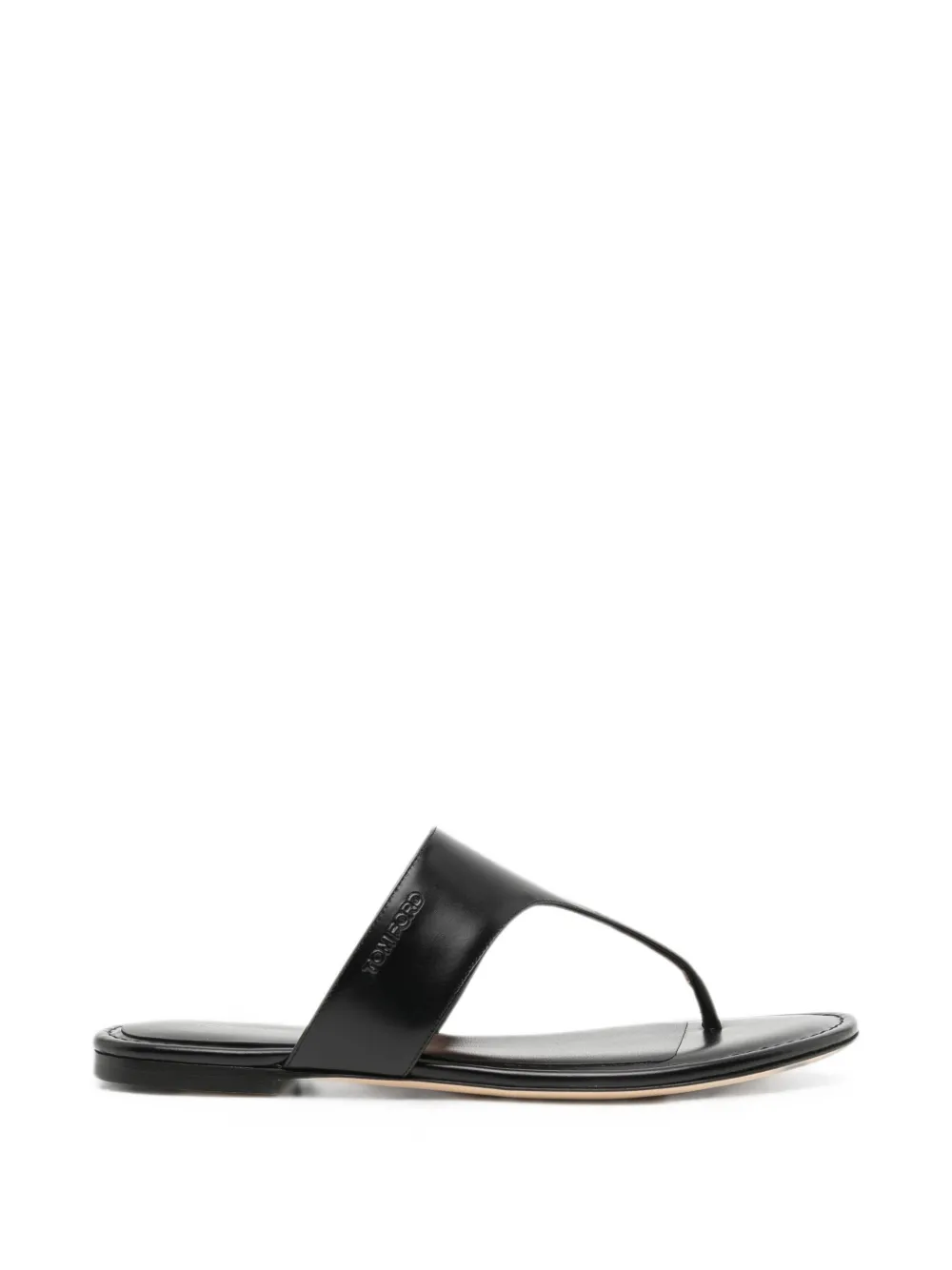 TOM FORD Lina thong-strap leather flat sandals - Black