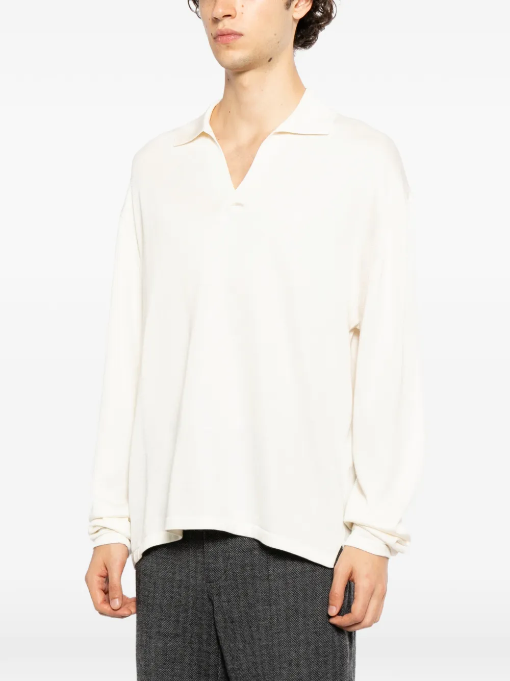 TOM FORD T-shirt met V-hals Beige
