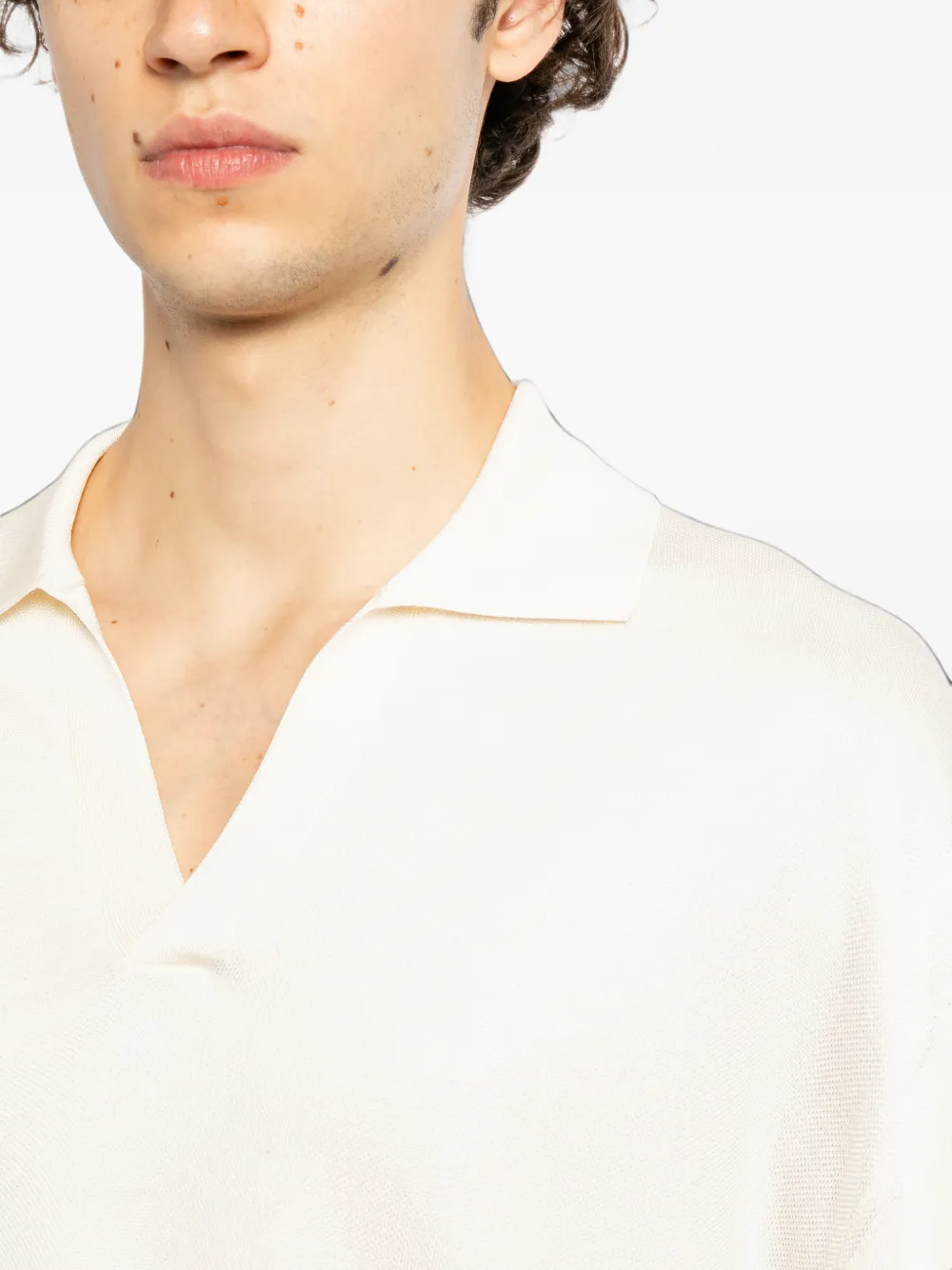 TOM FORD T-shirt met V-hals Beige