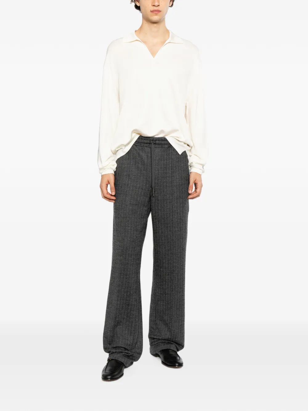 TOM FORD T-shirt met V-hals Beige