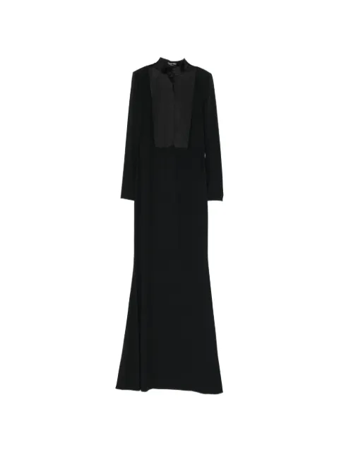 TOM FORD satin-panelled high-neck dress