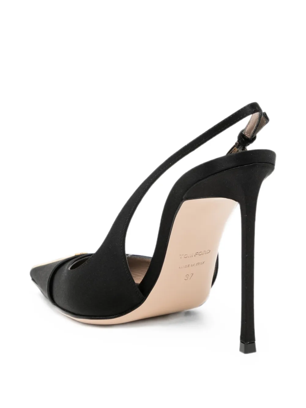 TOM FORD crystal-embellished slingback pumps Zwart