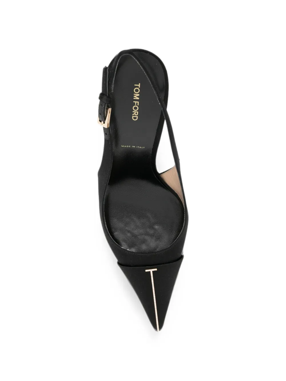TOM FORD crystal-embellished slingback pumps Zwart
