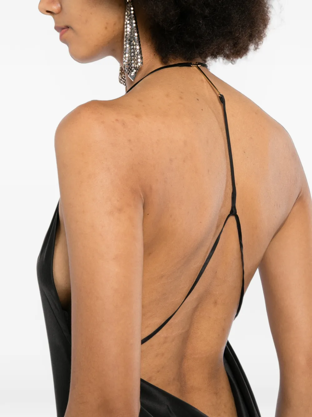 TOM FORD Peach-Feel zijden avondjurk met halternek Zwart