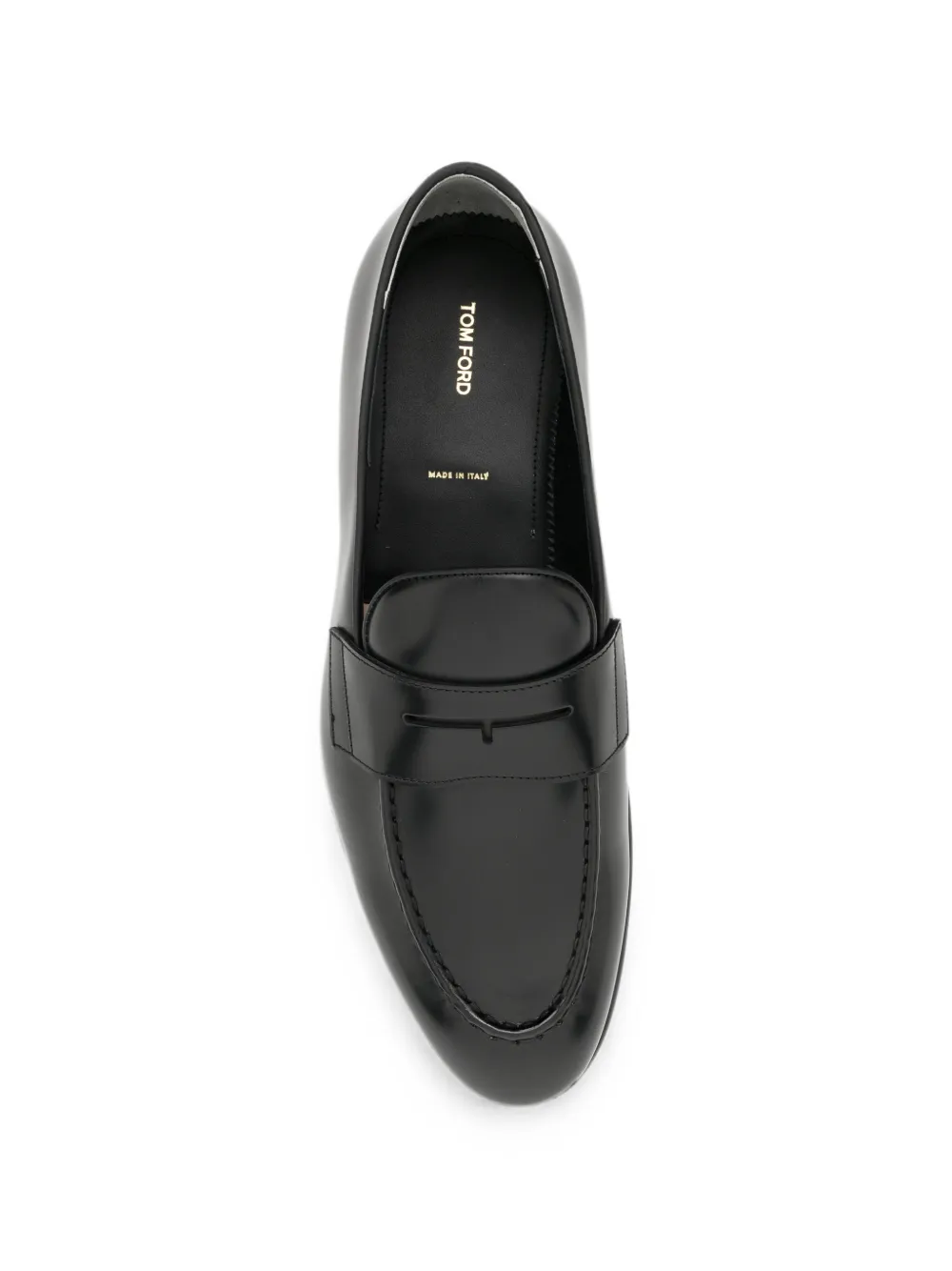 TOM FORD Penny leather loafers Zwart