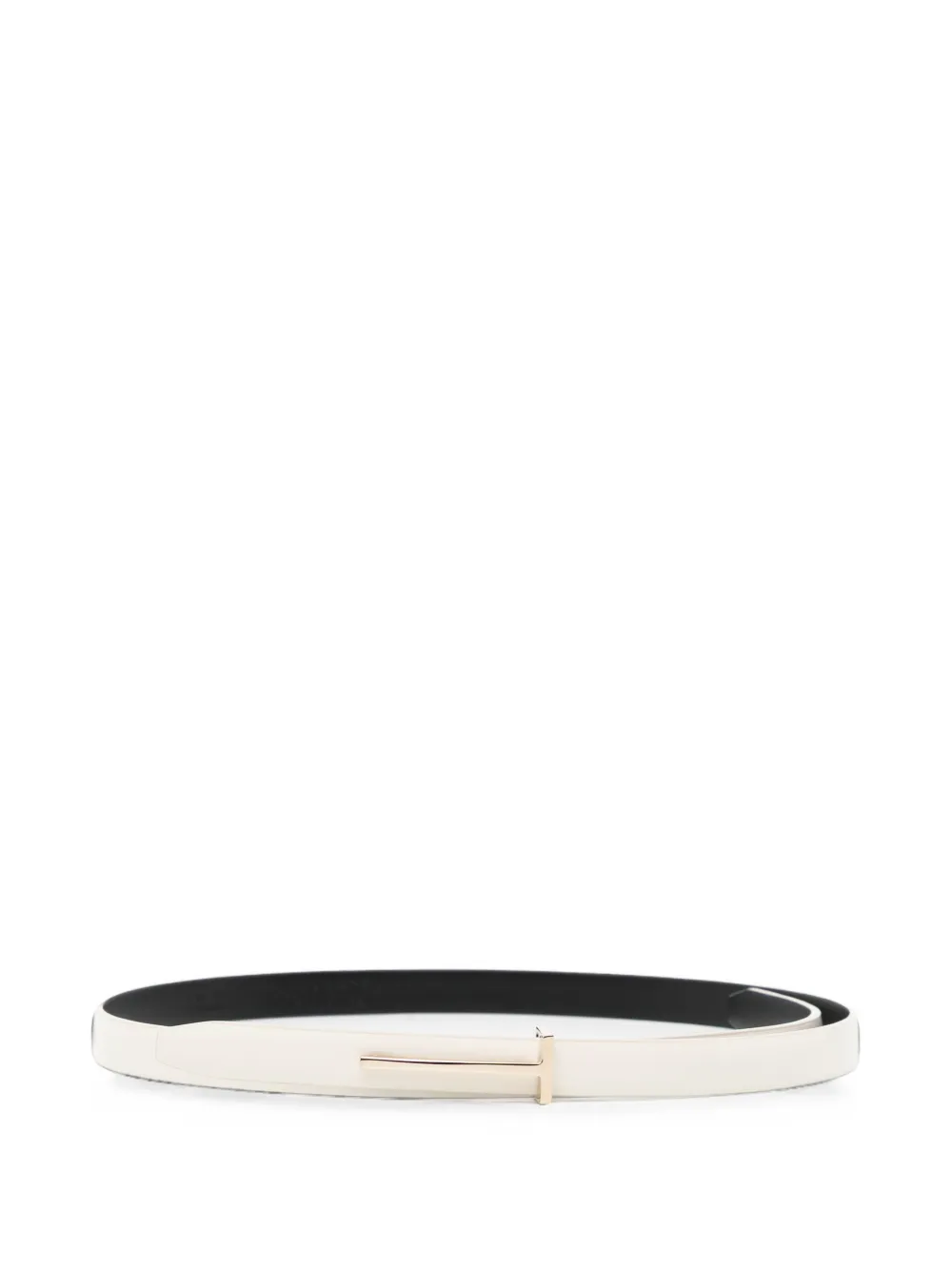 TOM FORD Spazzolato leather slim T belt