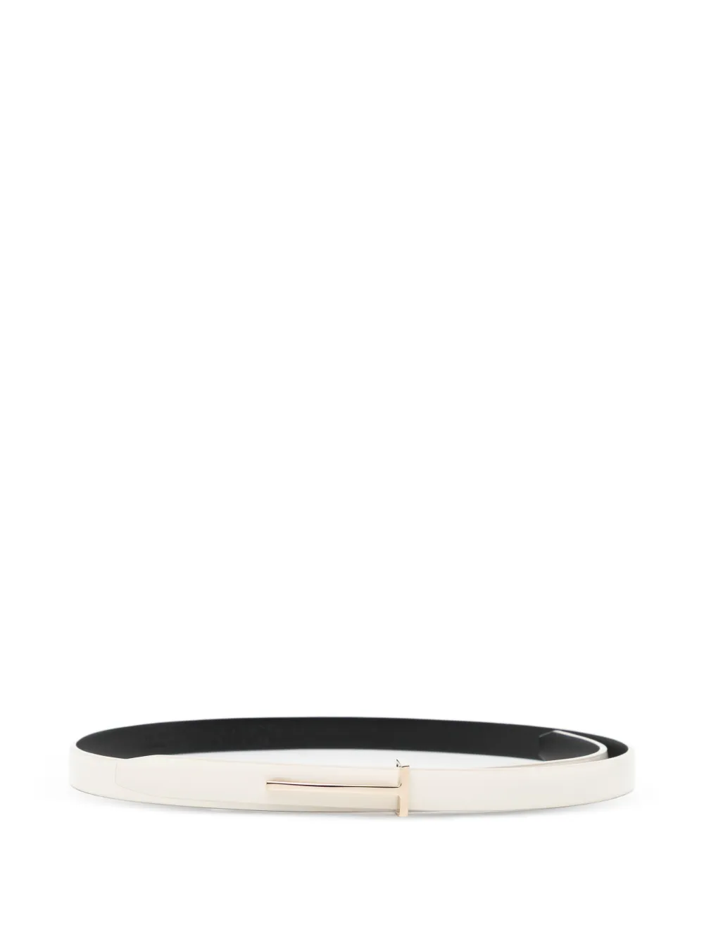 TOM FORD Spazzolato leather slim T belt