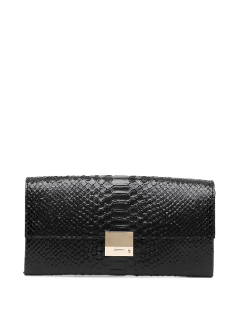 TOM FORD python-effect leather clutch bag