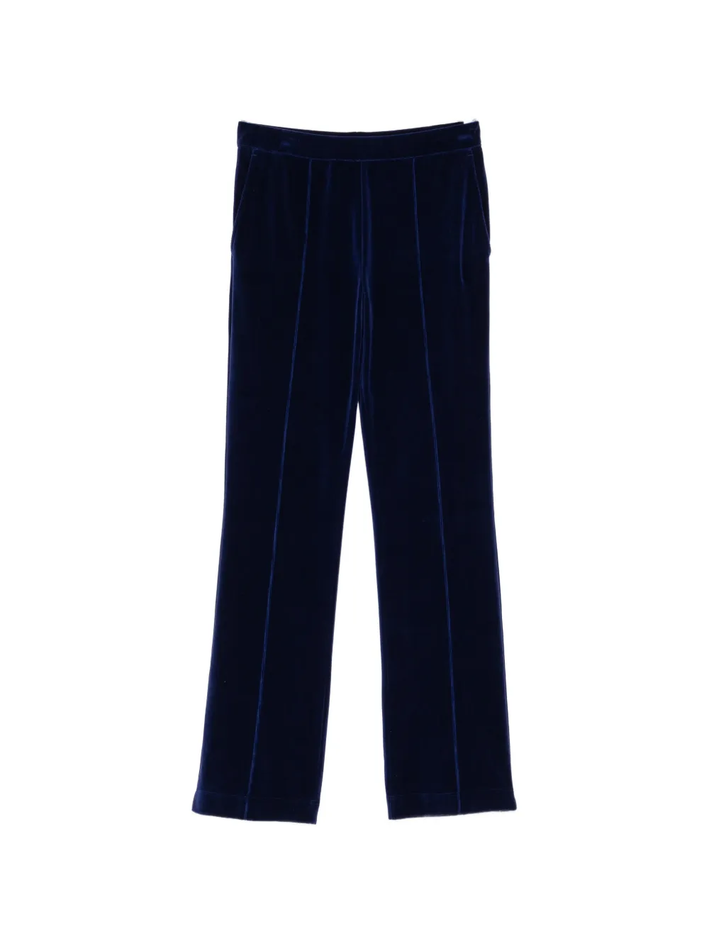 Tom Ford Velour Tonal Tf Embroidered Joggers In Blue