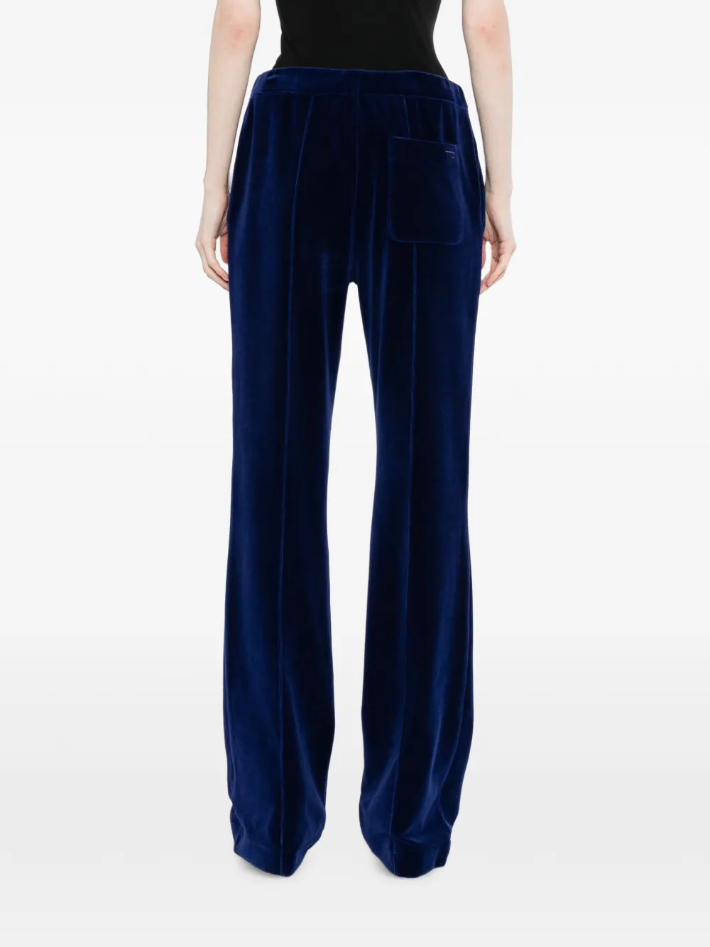 TOM FORD Ton-sur-ton TF joggingbroek van velours met borduurwerk Blauw