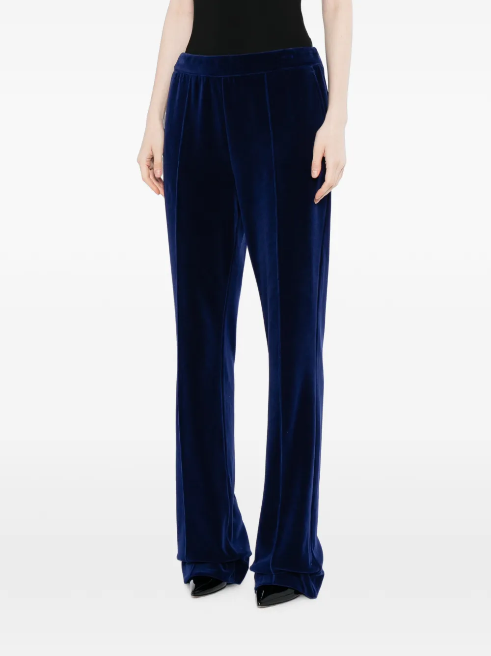 TOM FORD Ton-sur-ton TF joggingbroek van velours met borduurwerk Blauw