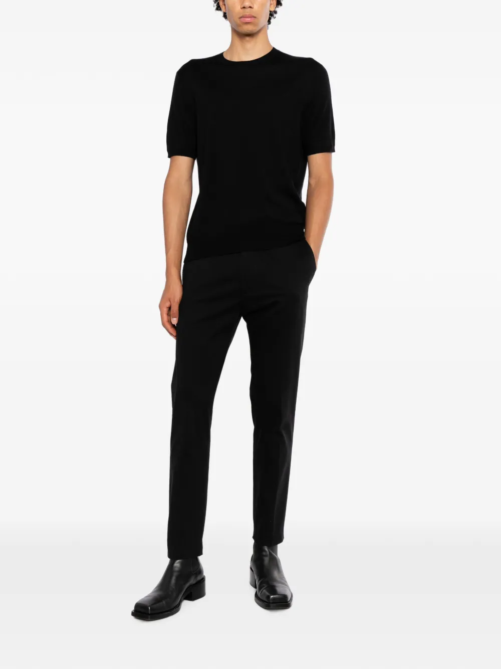 TOM FORD Fijngebreid T-shirt Zwart
