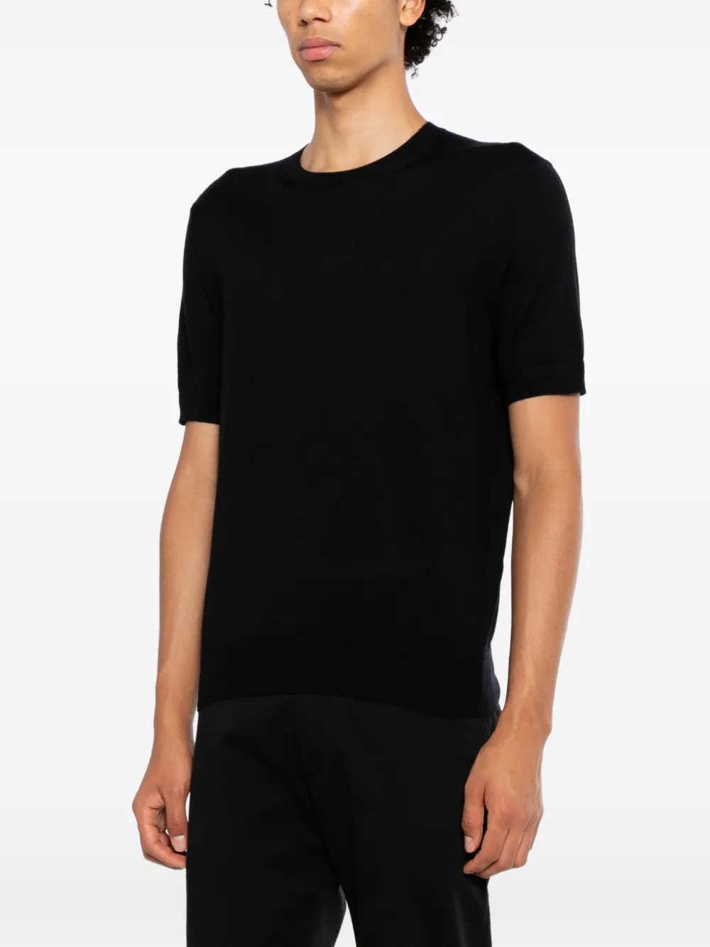 TOM FORD Fijngebreid T-shirt Zwart