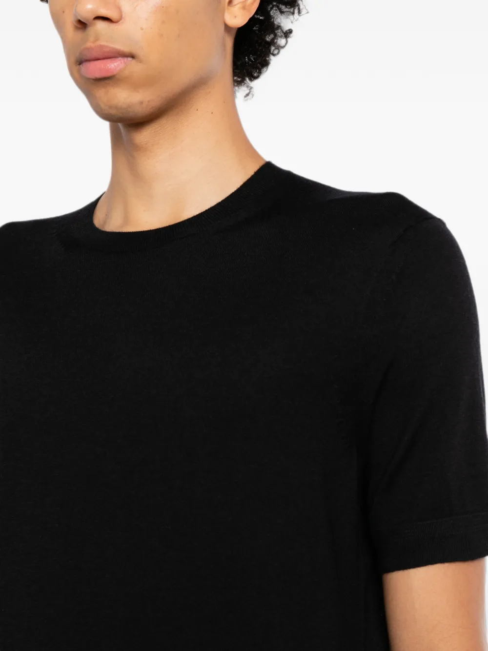 TOM FORD Fijngebreid T-shirt Zwart