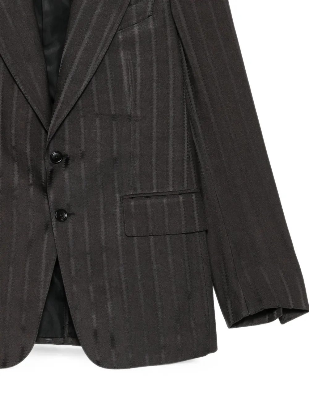 TOM FORD Blazer met enkele rij knopen Zwart