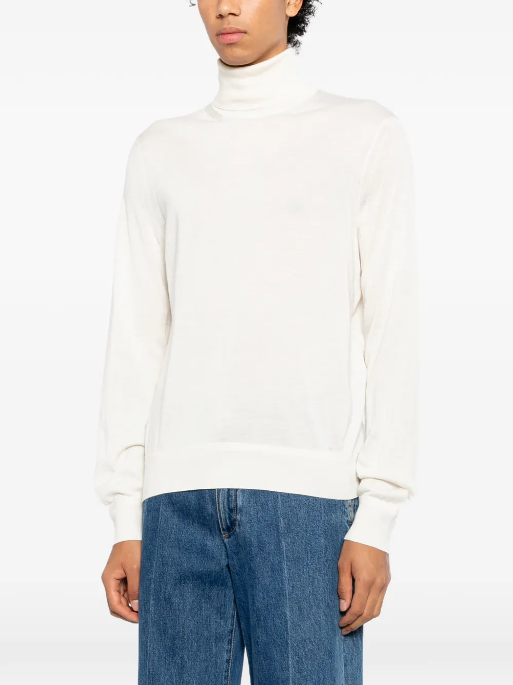 TOM FORD fine-gauge turtle-neck t-shirt Beige