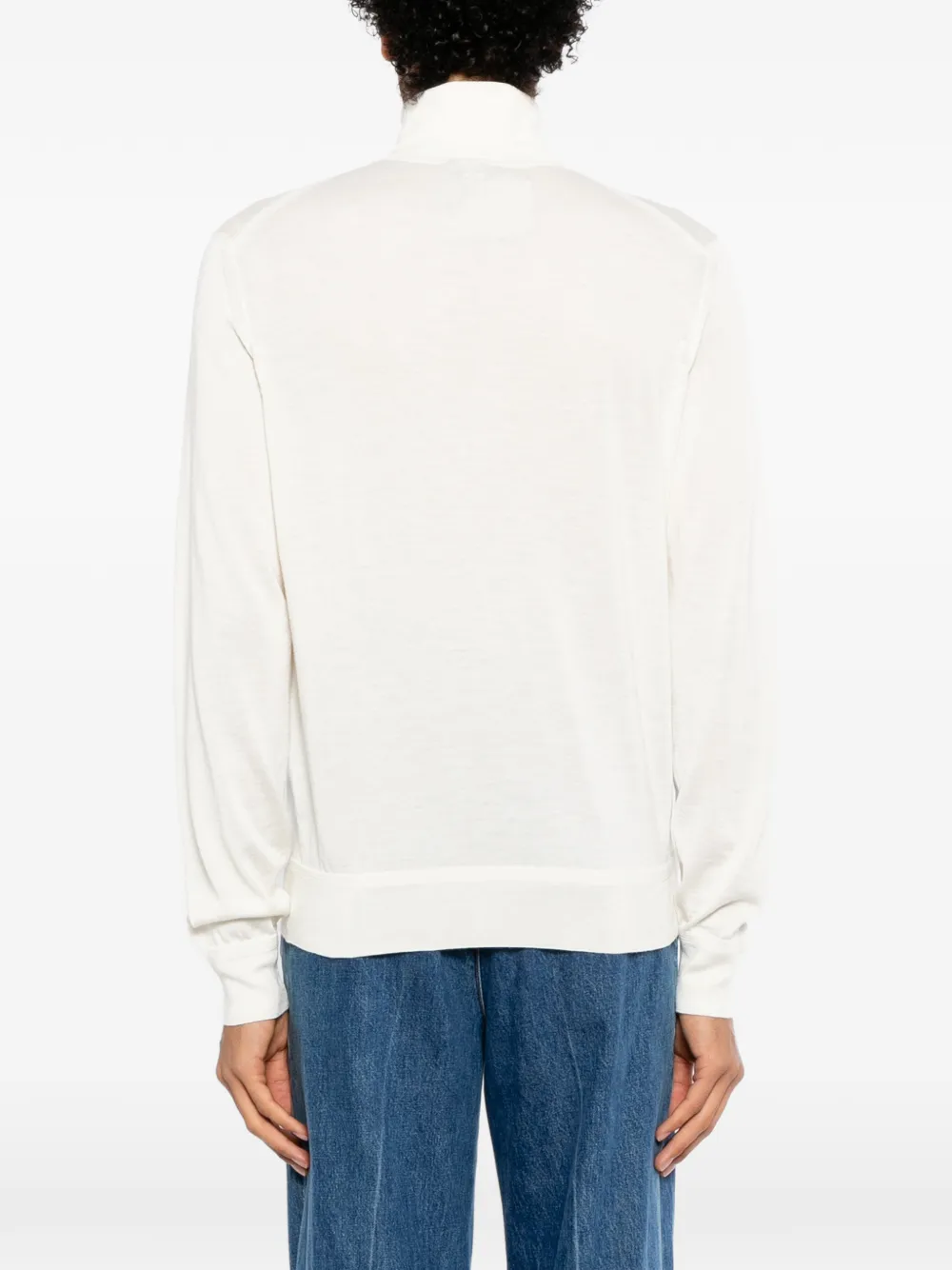 TOM FORD fine-gauge turtle-neck t-shirt Beige