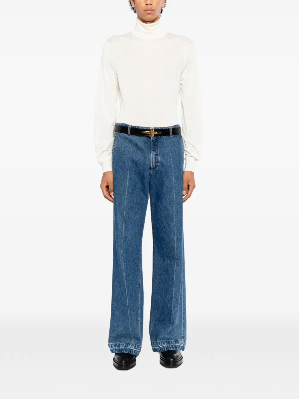 TOM FORD fine-gauge turtle-neck t-shirt Beige