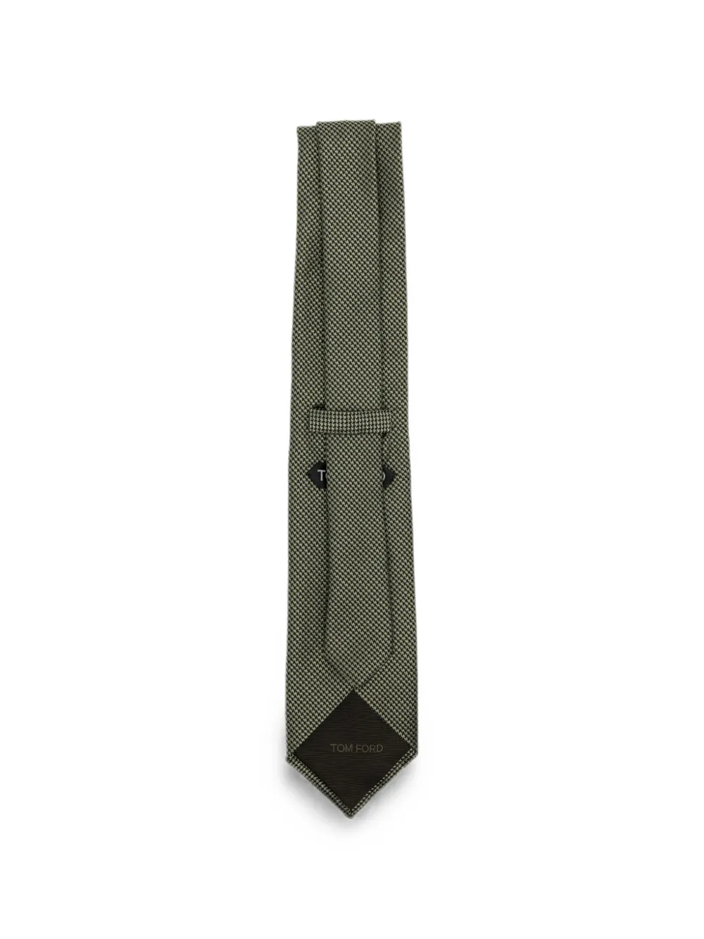 TOM FORD Stropdas met pied-de-poule print Groen