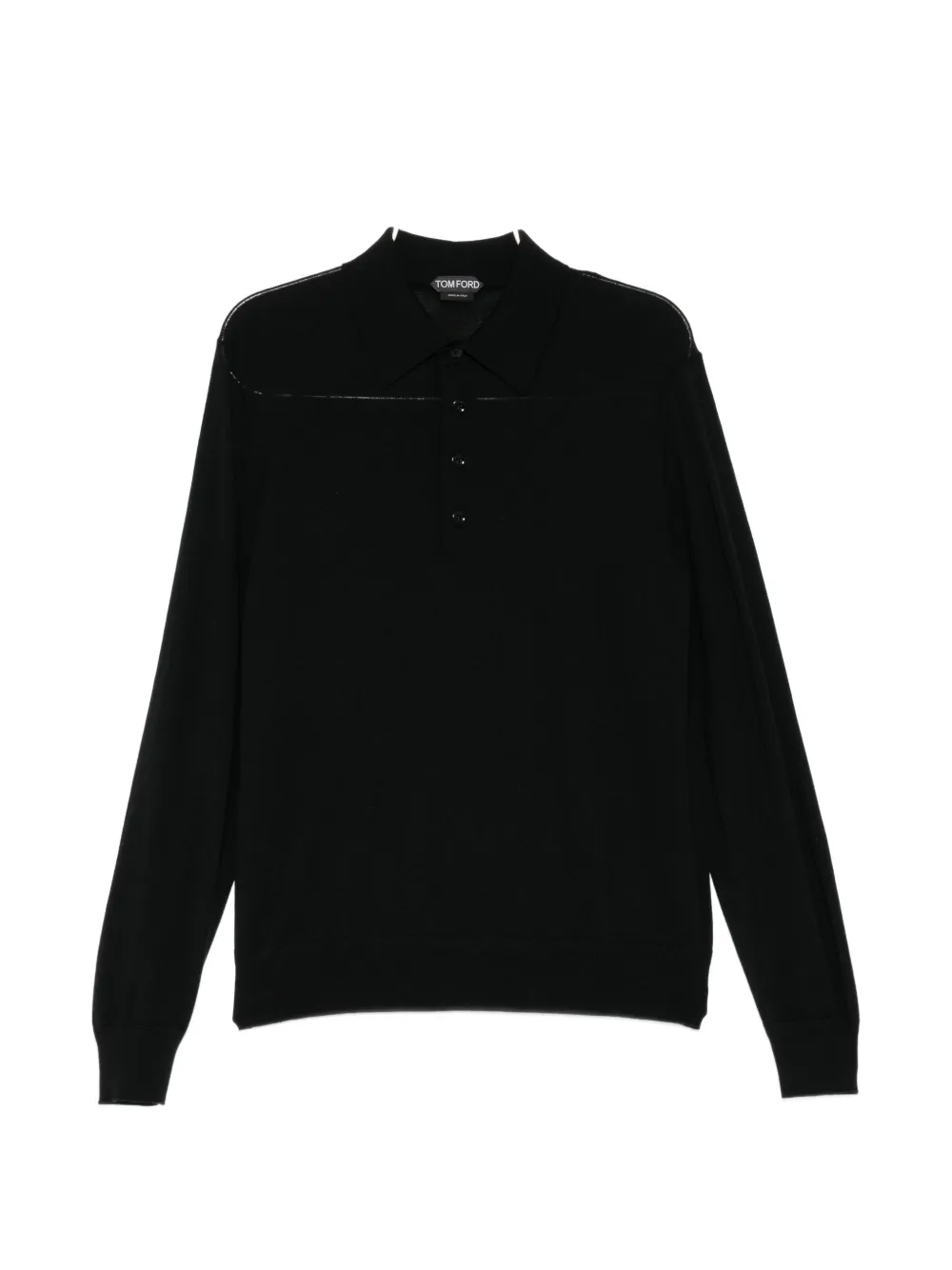 TOM FORD long-sleeve polo shirt - Nero