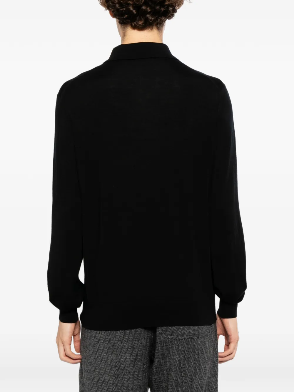 TOM FORD Poloshirt met lange mouwen Zwart
