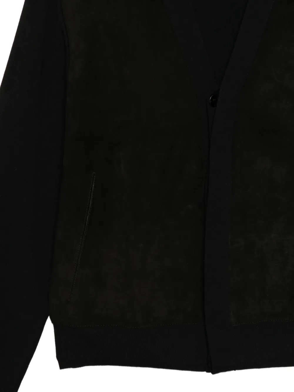 TOM FORD Merinowollen vest met suède voorkant Zwart
