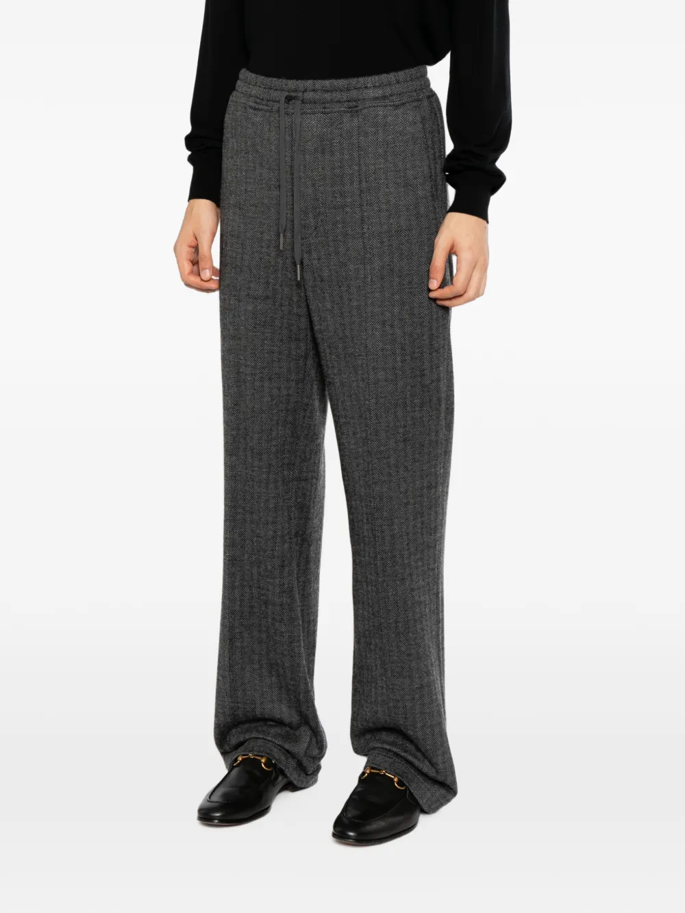 TOM FORD Loungebroek met visgraatpatroon Grijs