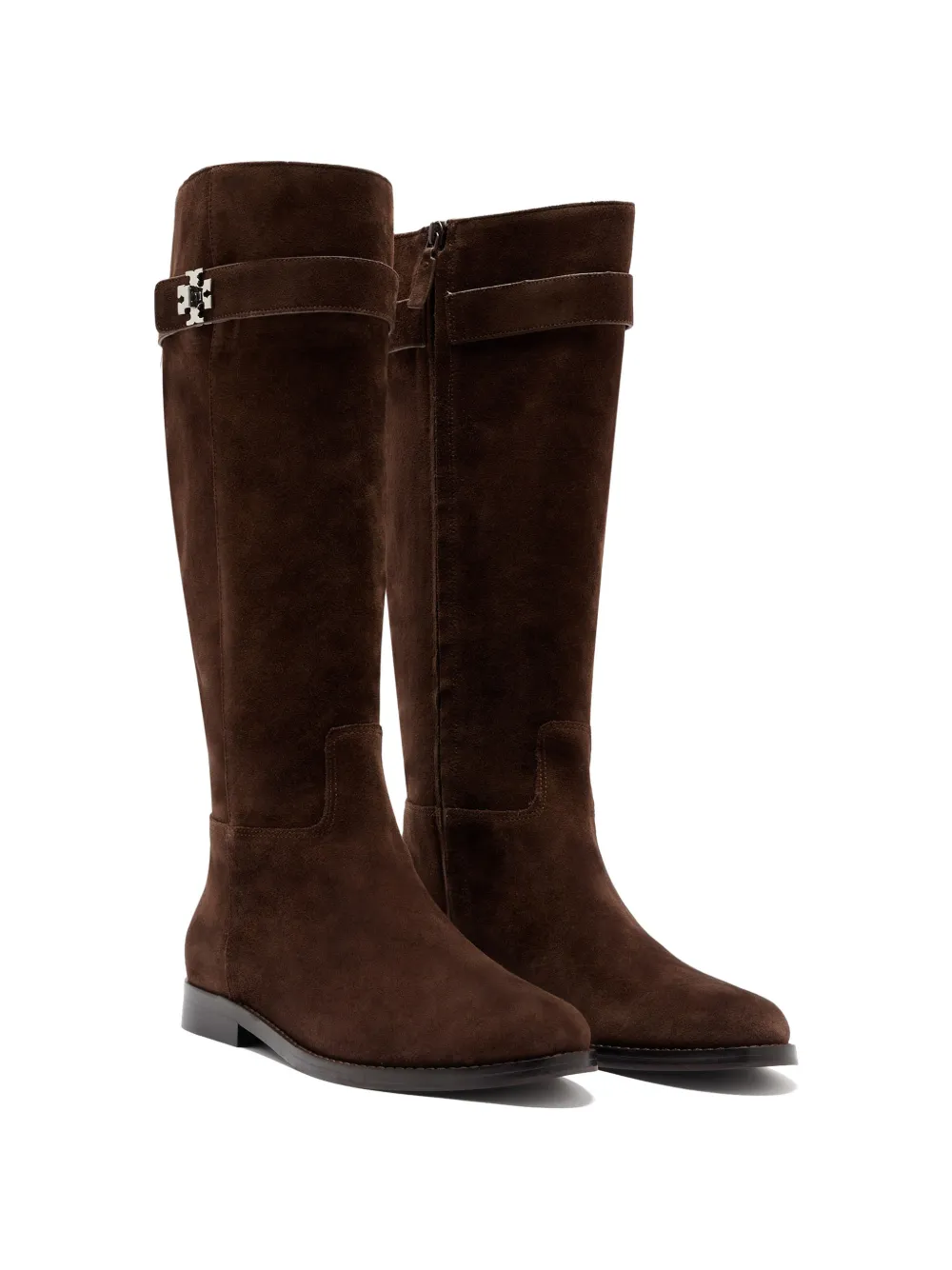 Tory Burch T-lock suede knee-high boots Bruin