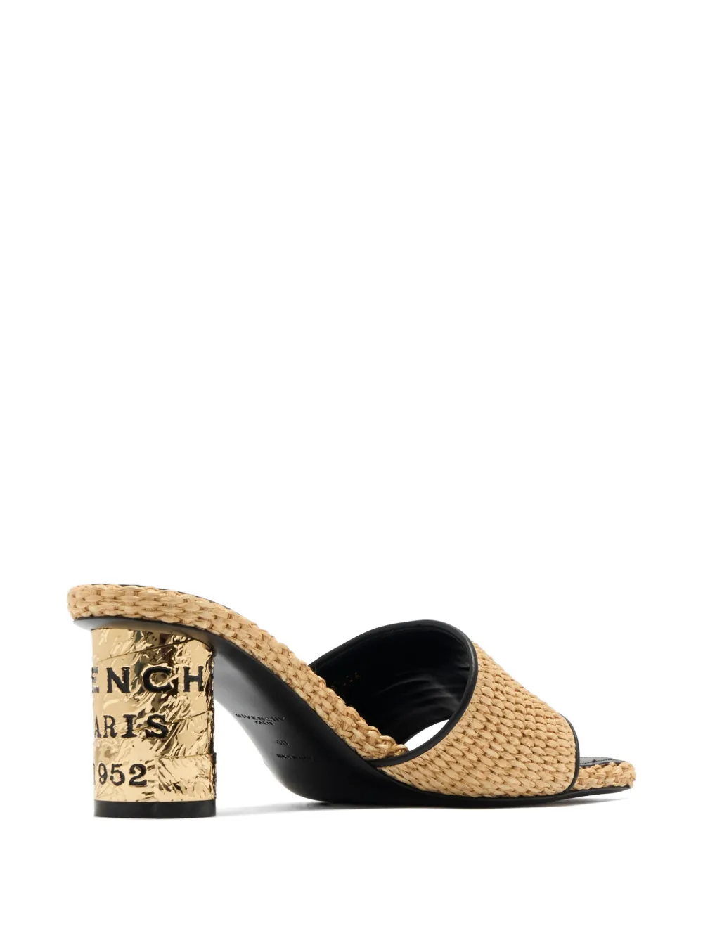 Givenchy raffia heeled mules Beige