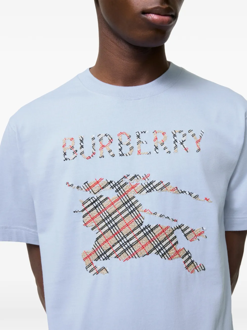 Burberry Knight katoenen T-shirt Blauw