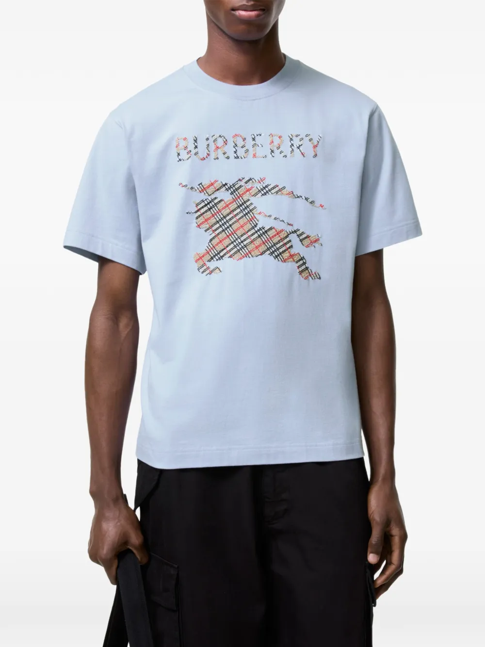 Burberry Knight katoenen T-shirt Blauw
