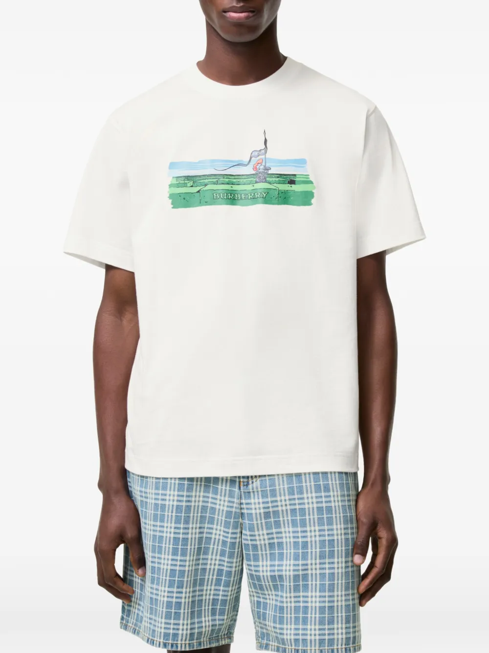 Burberry Maze katoenen T-shirt Wit