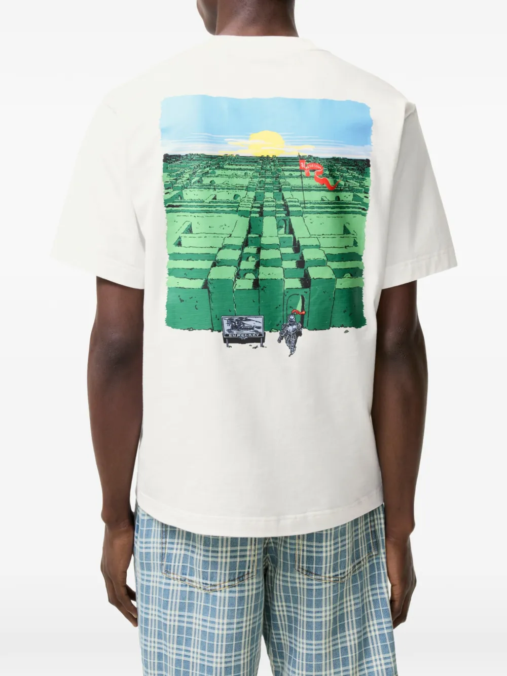 Burberry Maze katoenen T-shirt Wit