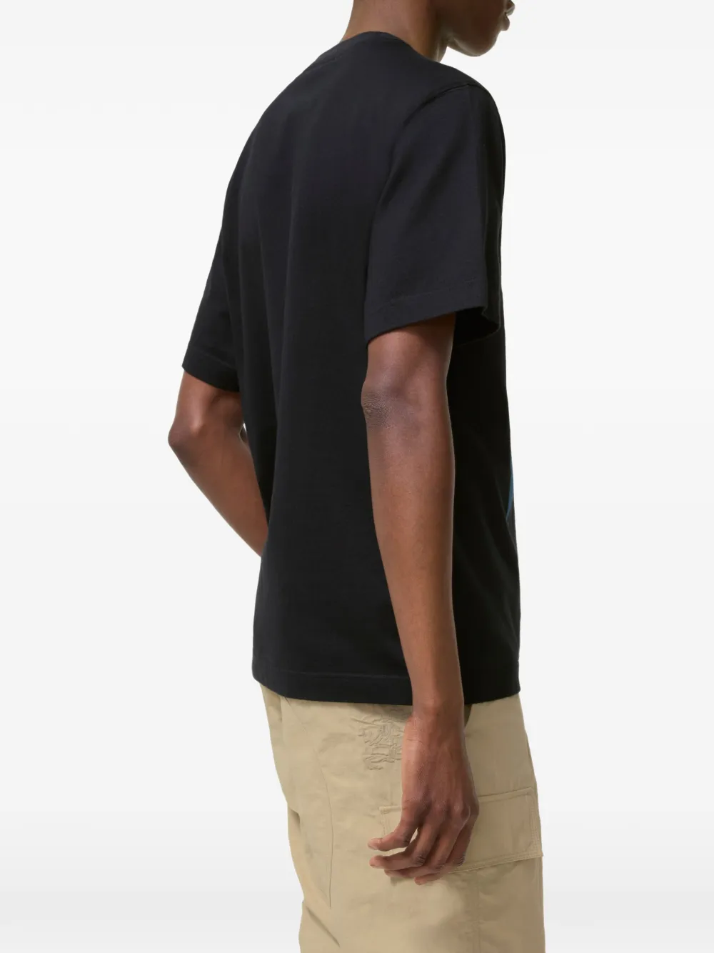 Burberry Knight katoenen T-shirt Zwart