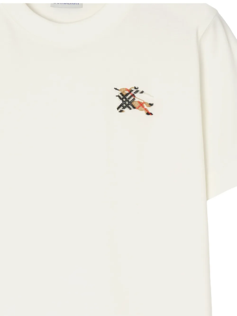 Burberry Knight Check katoenen T-shirt Wit