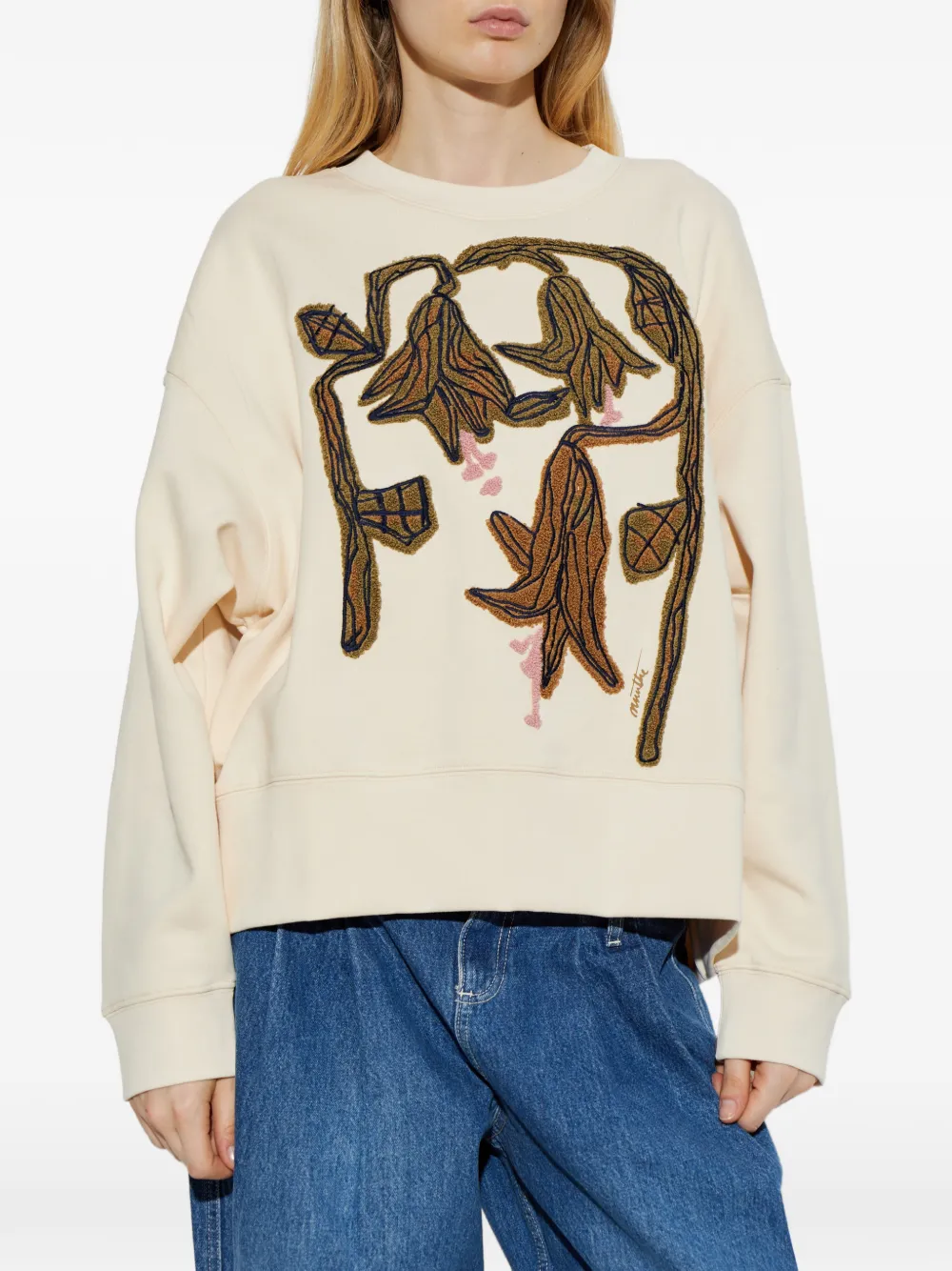 MUNTHE Nakoa katoenen sweater Beige