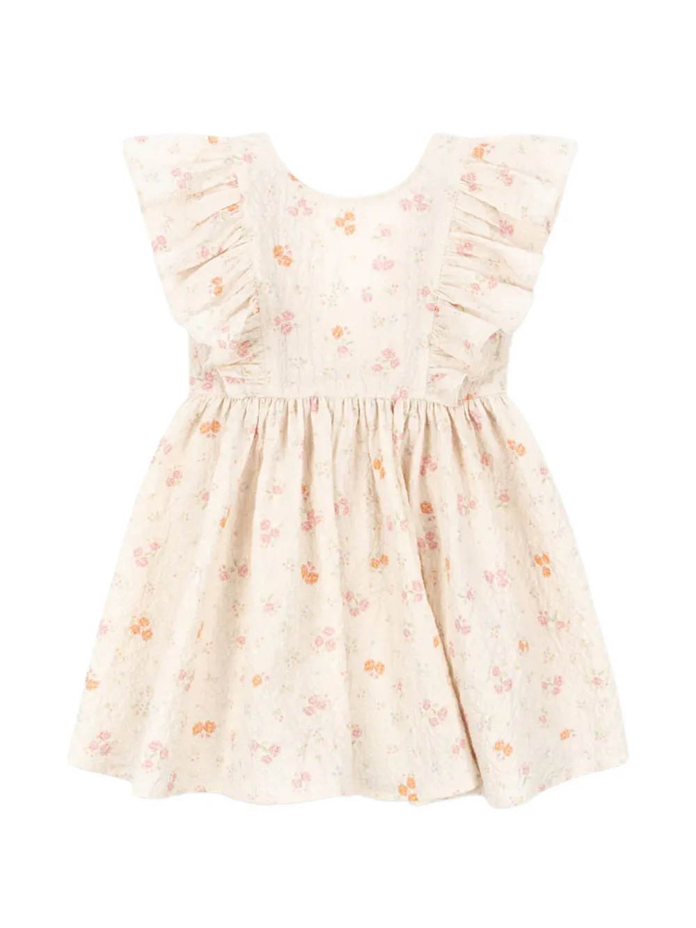 Konges Sløjd Elin floral-print ruffled dress - Nude
