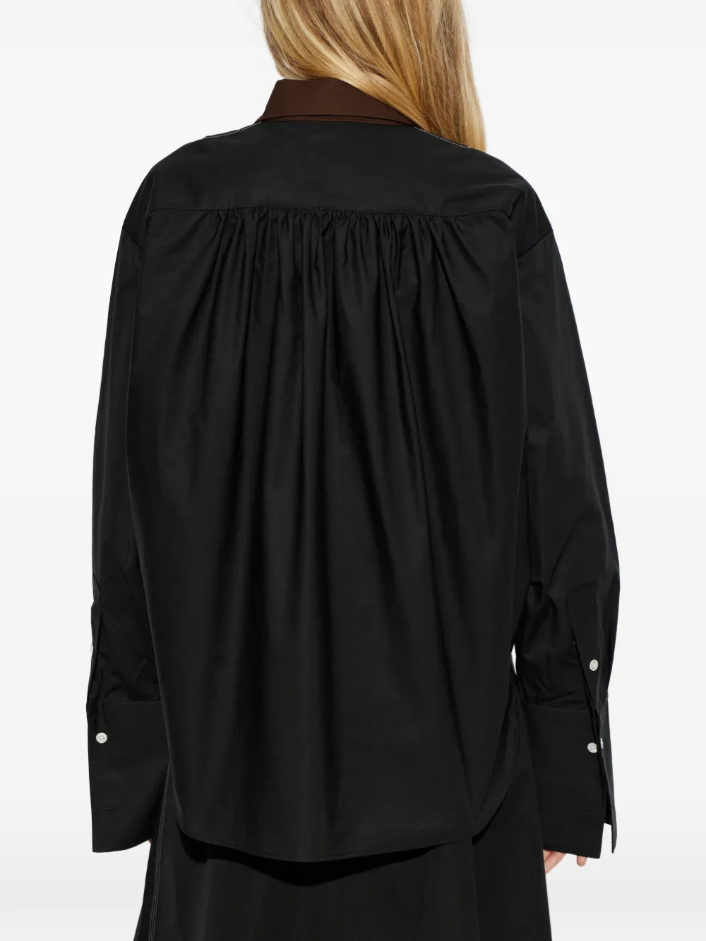 Marni blouse met contrasterend vlak Zwart